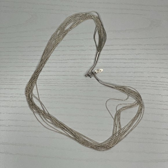 Chaco Canyon Southwest Liquid Silver 15 Strand Necklace - Picture 2 of 3